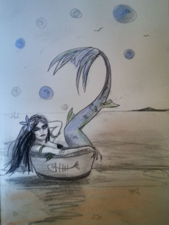 Pin Up Mermaid by Skarbog